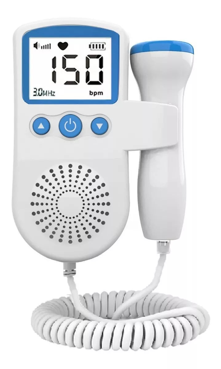 Audífono cardíaco para bebés, monitor de sonar Doppler fetal, color azul