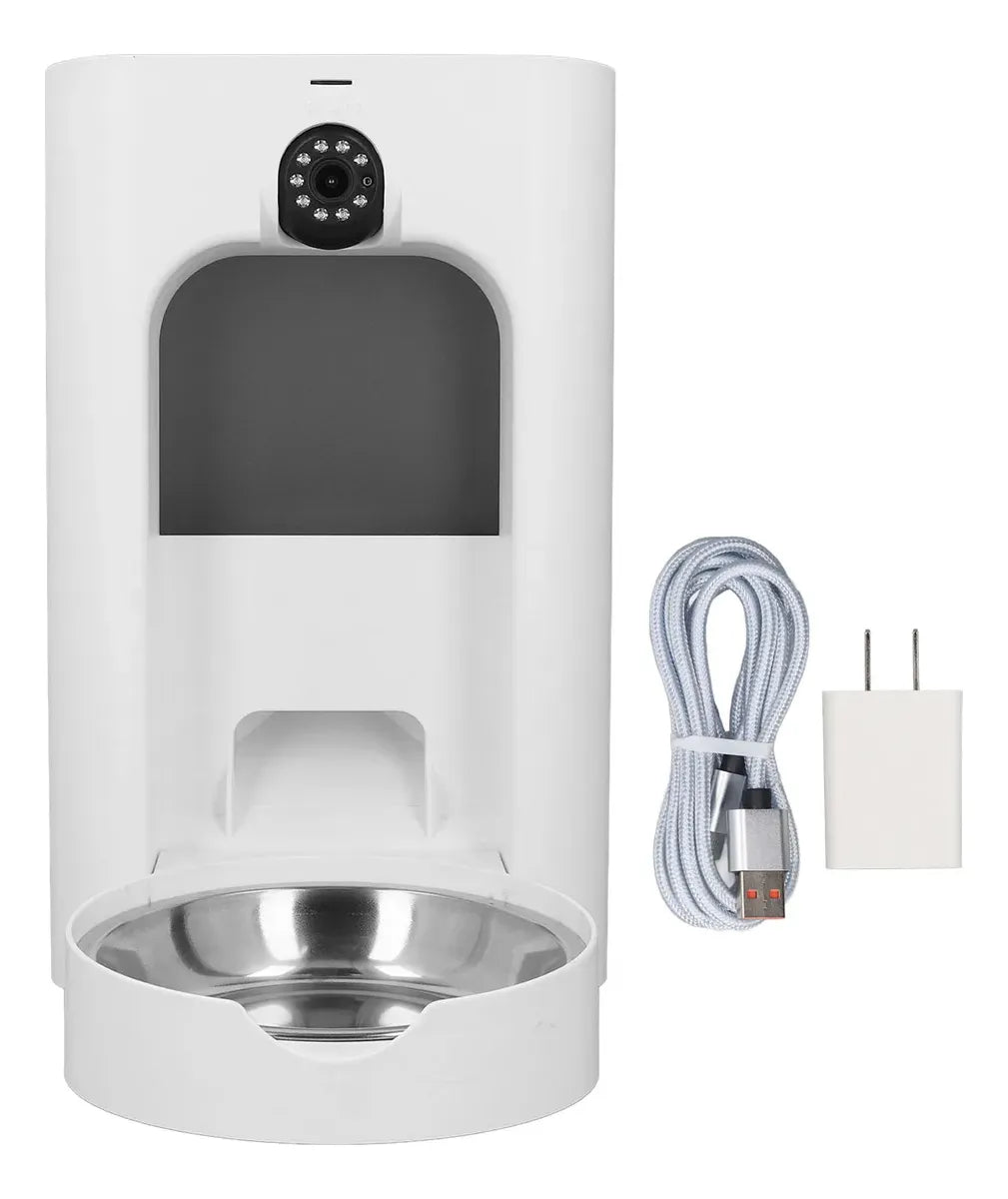 Dispensador Automático Inteligente para Mascotas con Cámara 📷 Controla la Alimentación Desde tu Celular