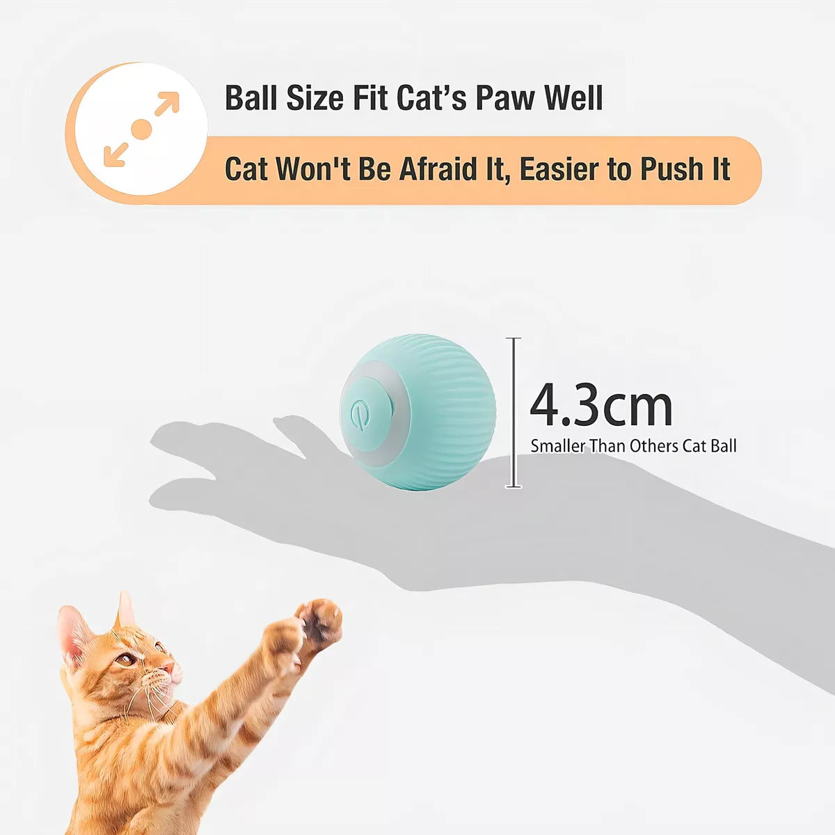 Juguete Gato Bola Interactivo Inteligente Recargable Automatica