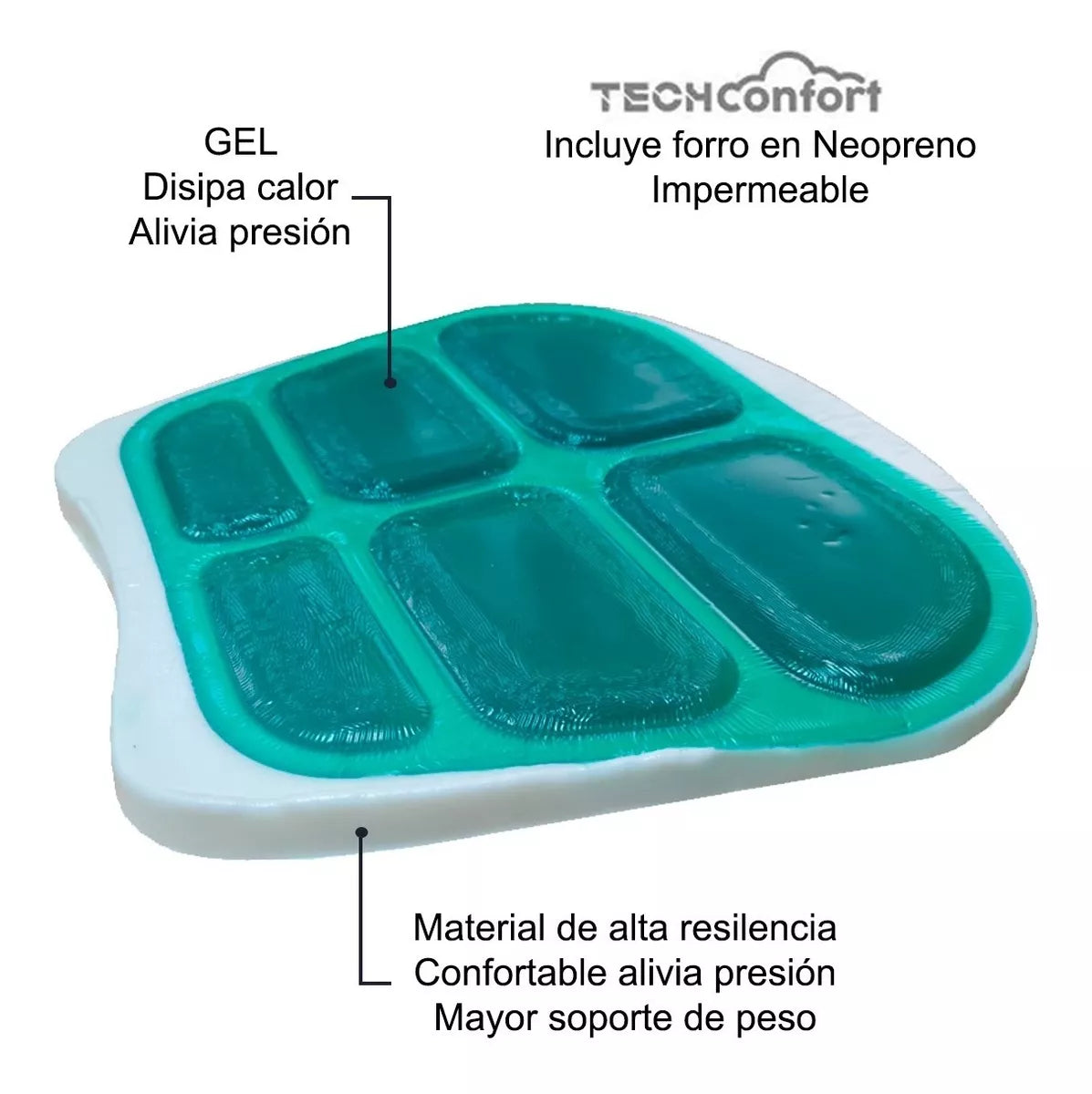 Cojín En Gel Para Moto Viaje Largo