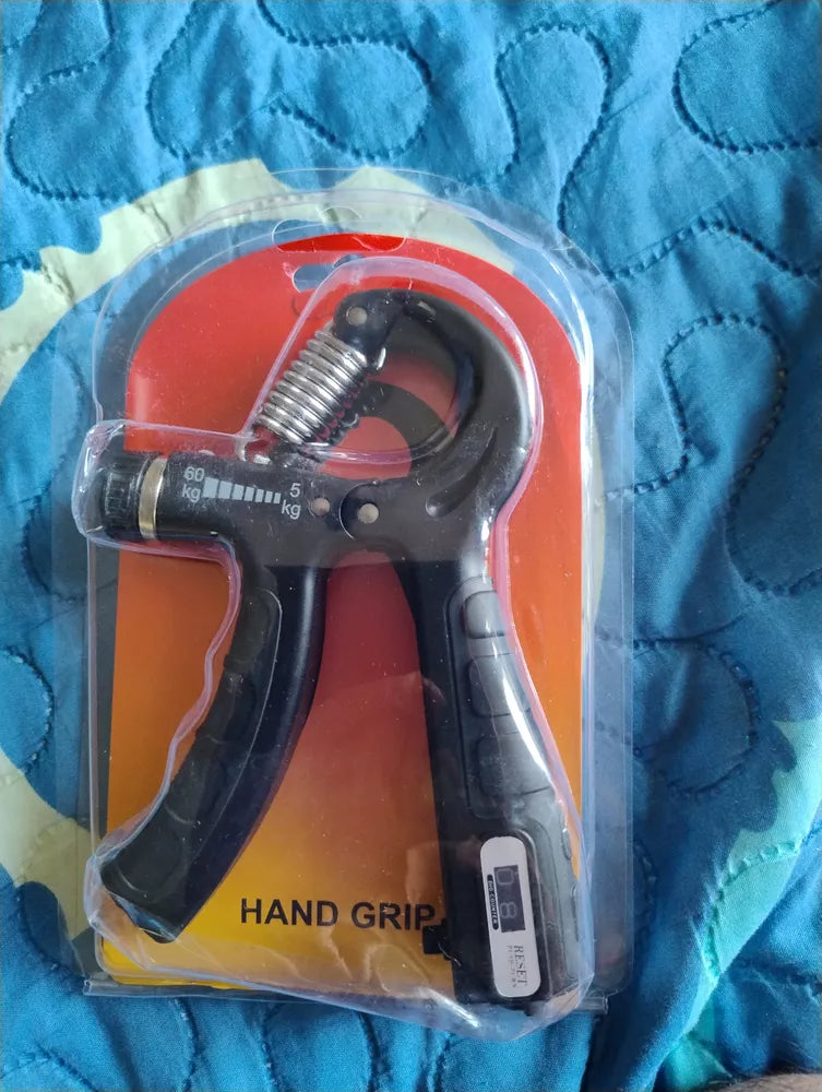 Tensor Hand Grip 60 Kg Contador Fortalece Mano Terapia Brazo Color Negro