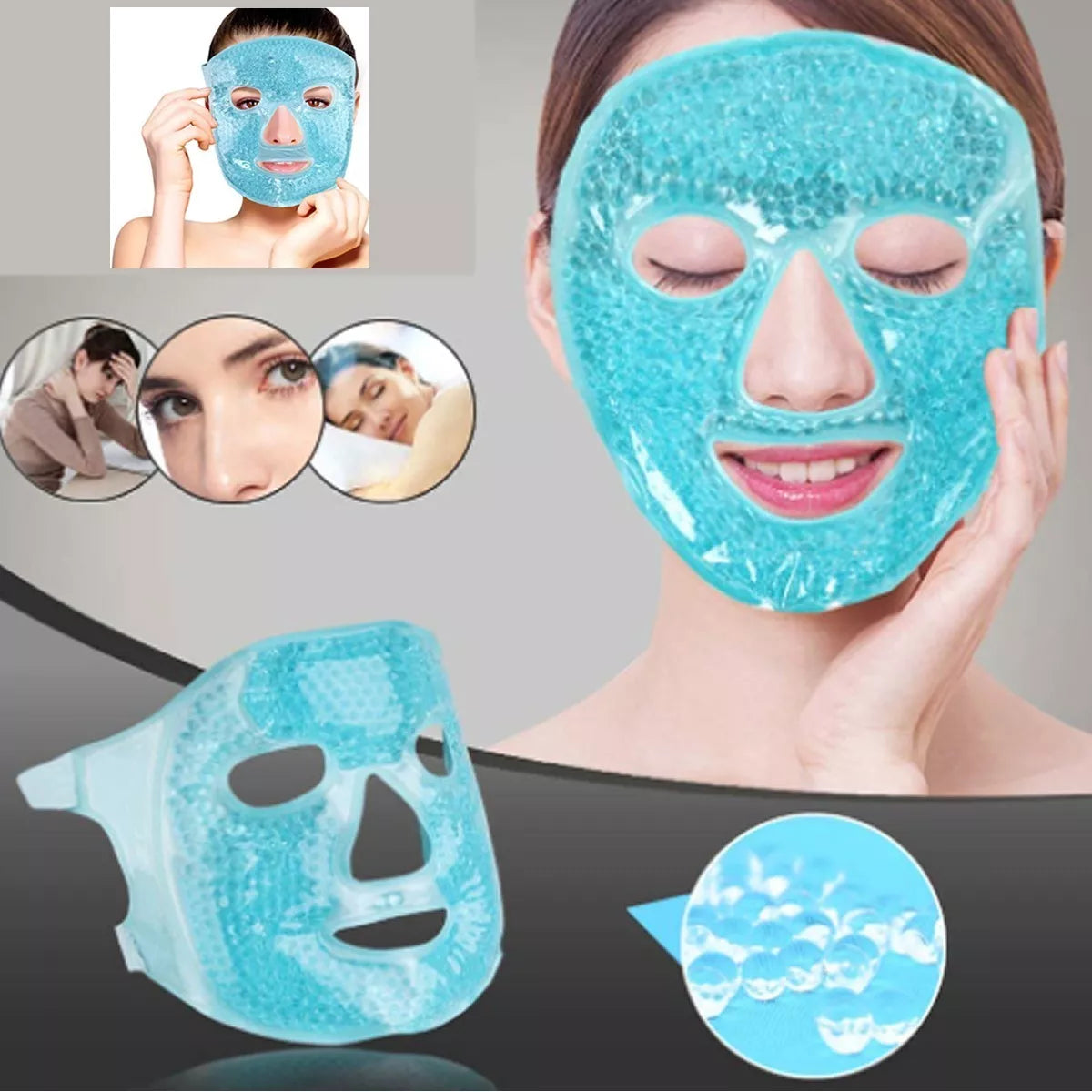 Mascarilla Gel Mascarilla Reutilizable Terapia Frío Caliente Tipo De Piel Todo Tipo De Piel