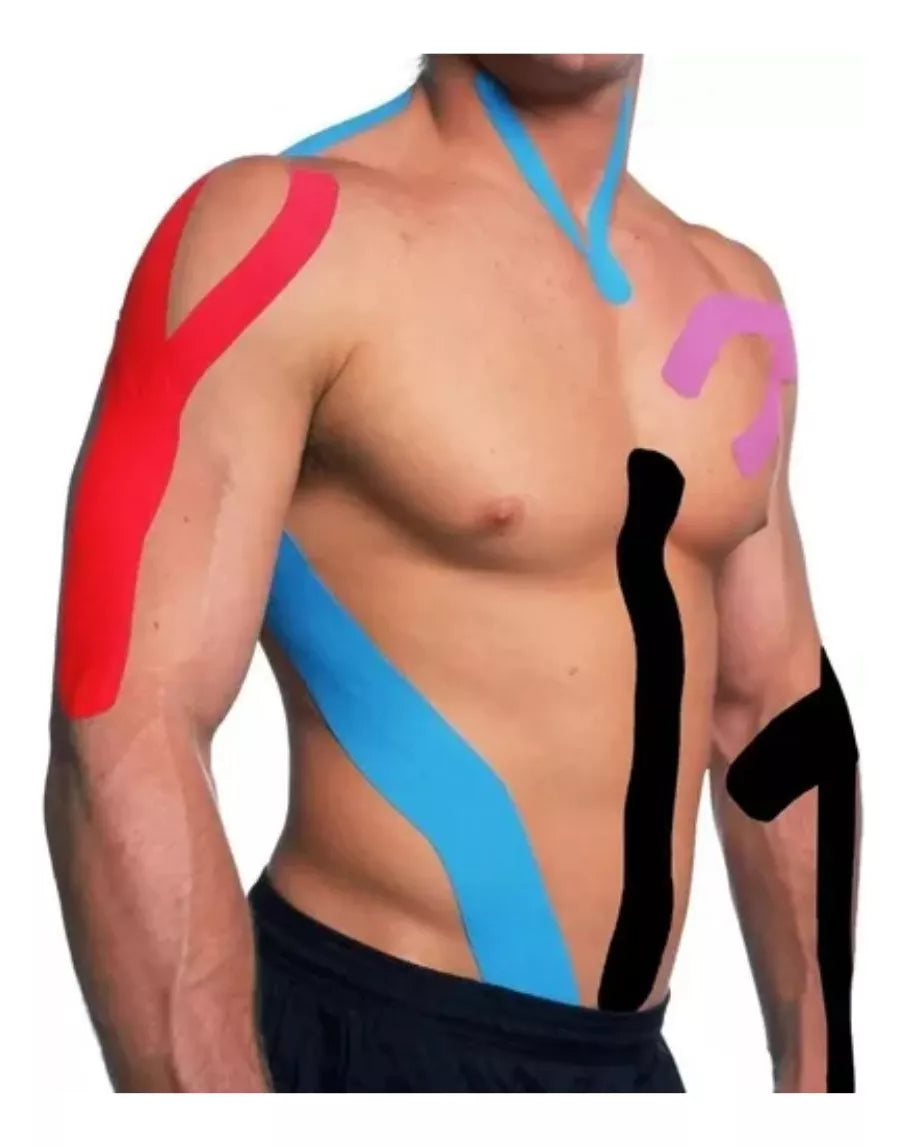 Rollo De Cinta Kinesiologica Neuromuscular Kinesiotape Color Colores