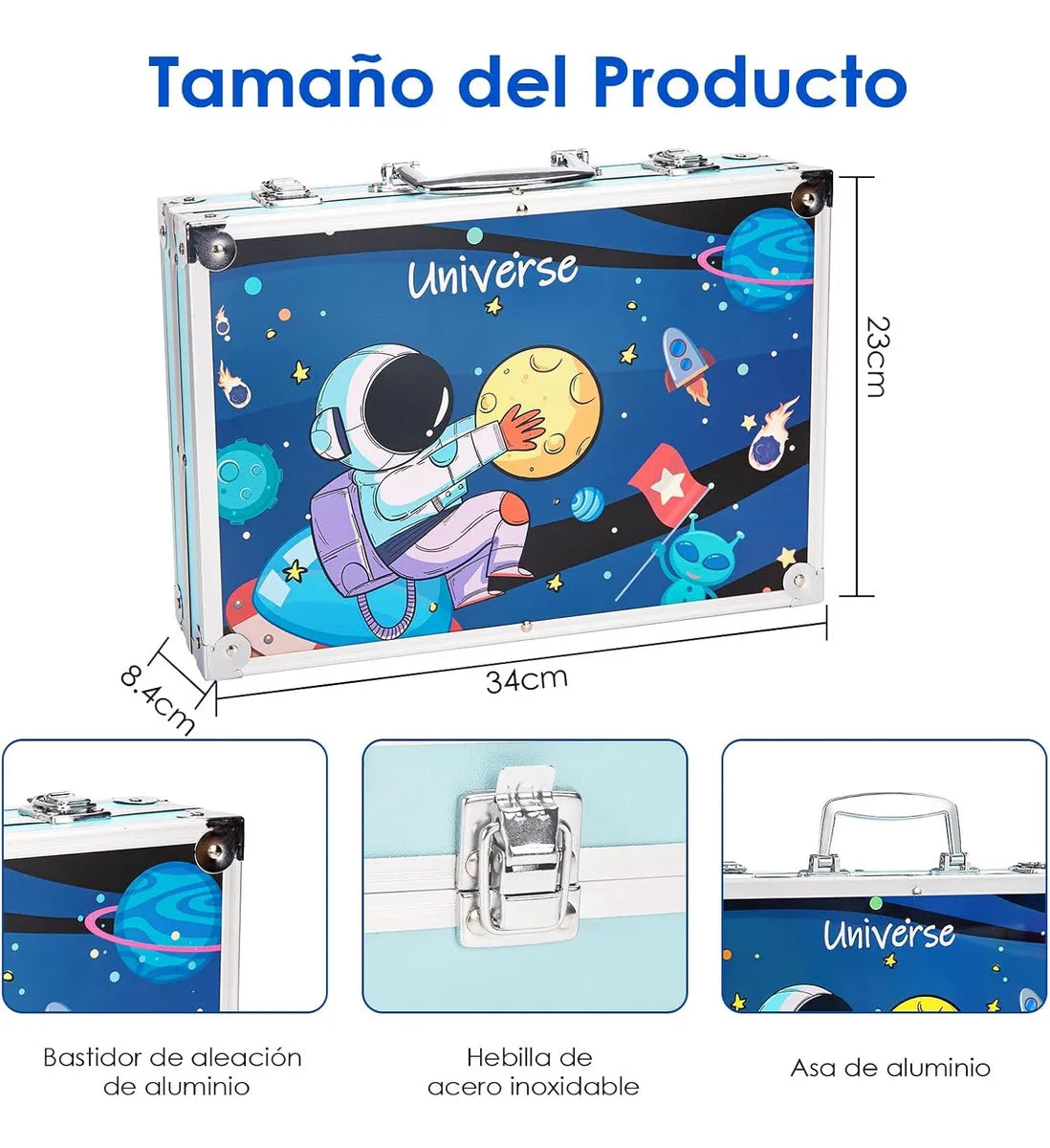 🎨 Set de Arte Profesional 145 Piezas con Maleta Metálica – ¡Crea sin límites!