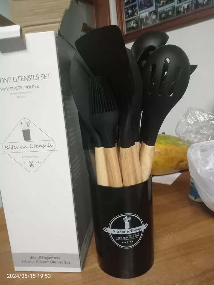 Genérica Silicone set 12 utensilios resistente
