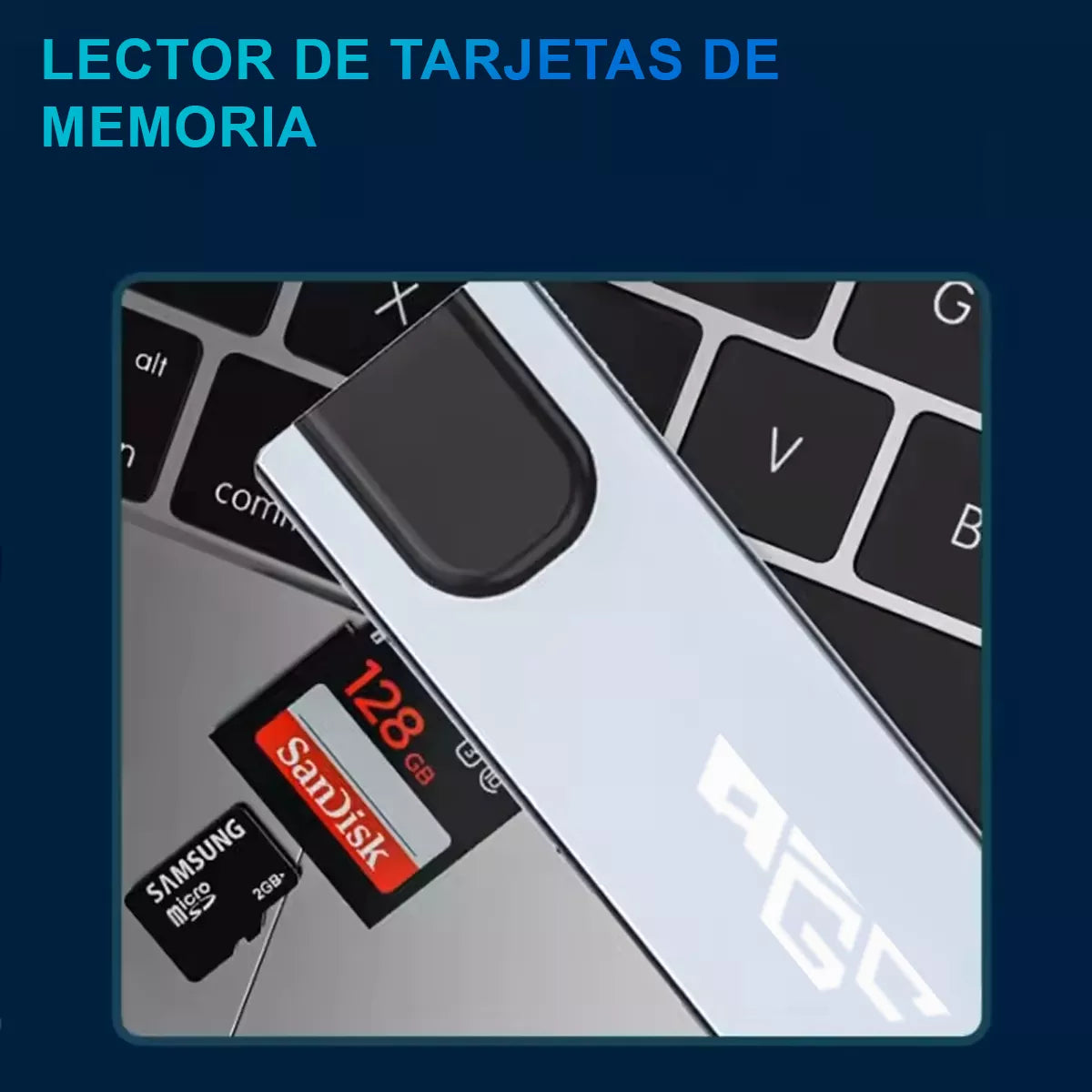(1)Generico hub adaptador usb C 8 En 1
