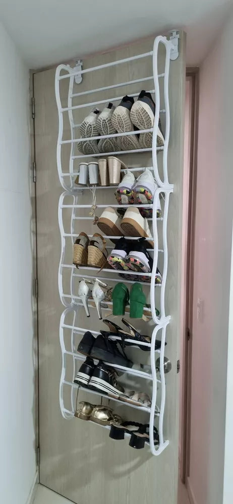 Organizador De Zapatos Zapatero Colgante Para Puerta 36 Par Color Blanco