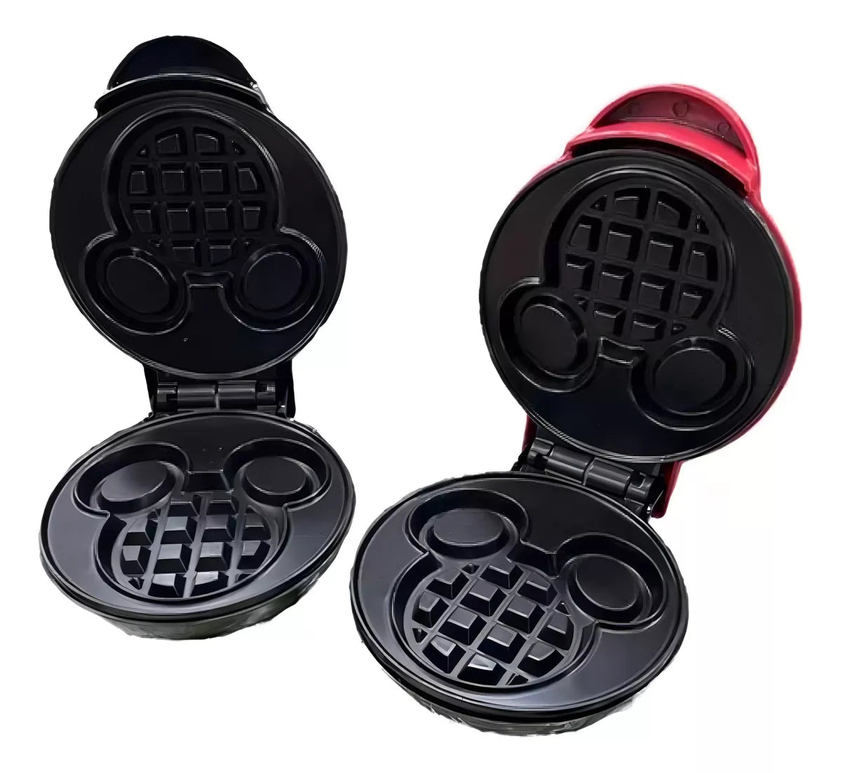 (1)Waflera Mini Mickey Mause Wafles Infantiles Color Nego Y Rojo 110v