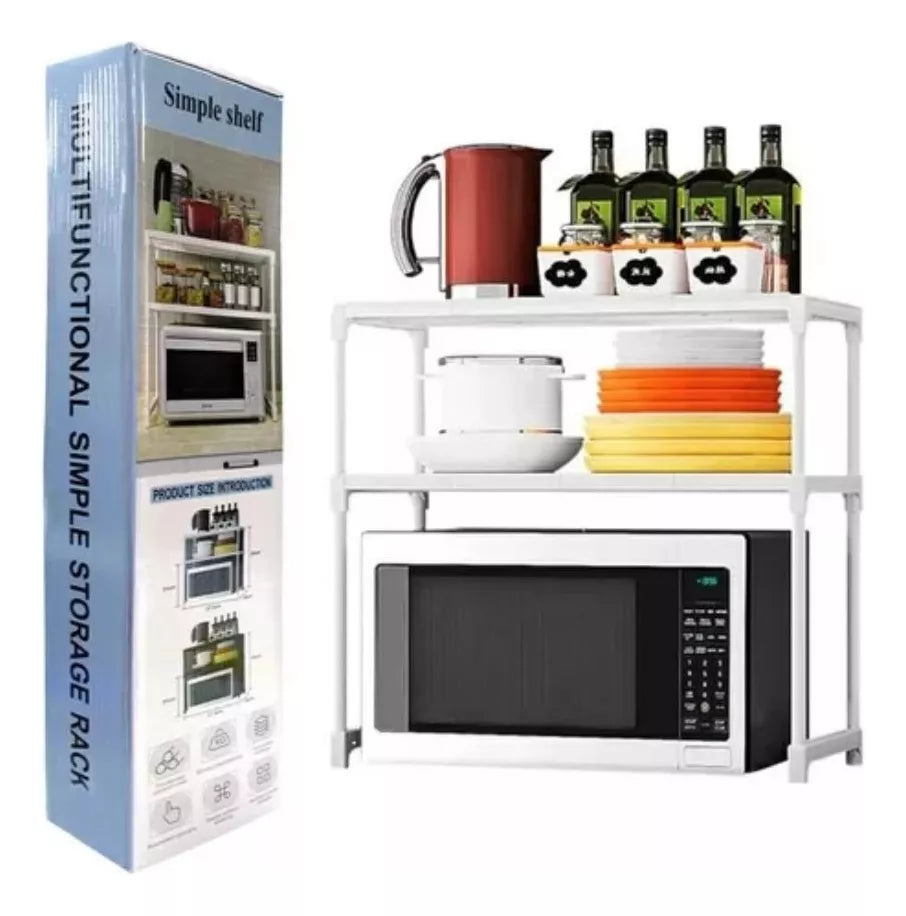 (1)Organizador Cocina Repisas 2 Niveles Horno Microondas