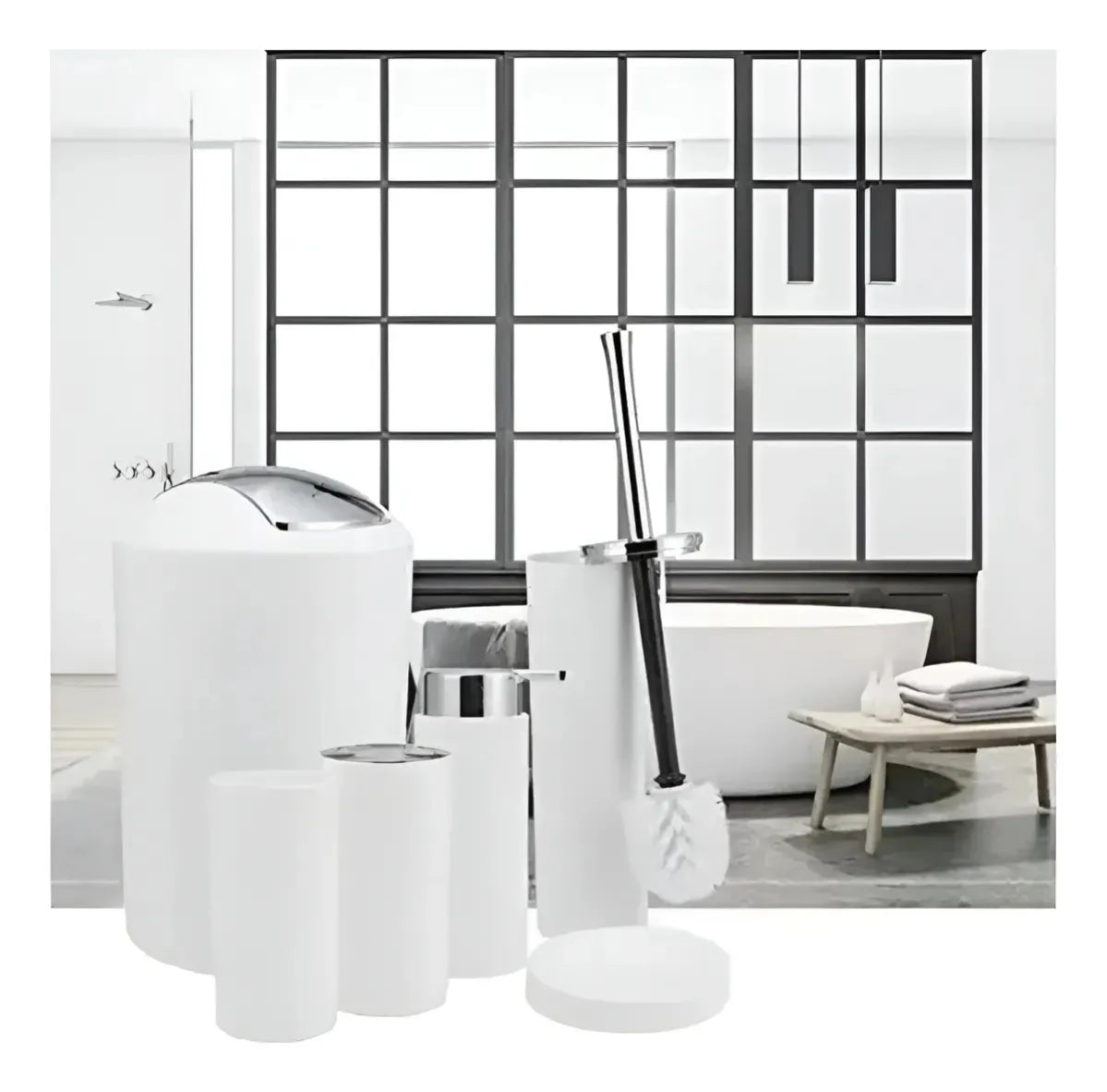 Kit de Accesorios para Baño 🛁✨ Elegante y Funcional | 6 Piezas