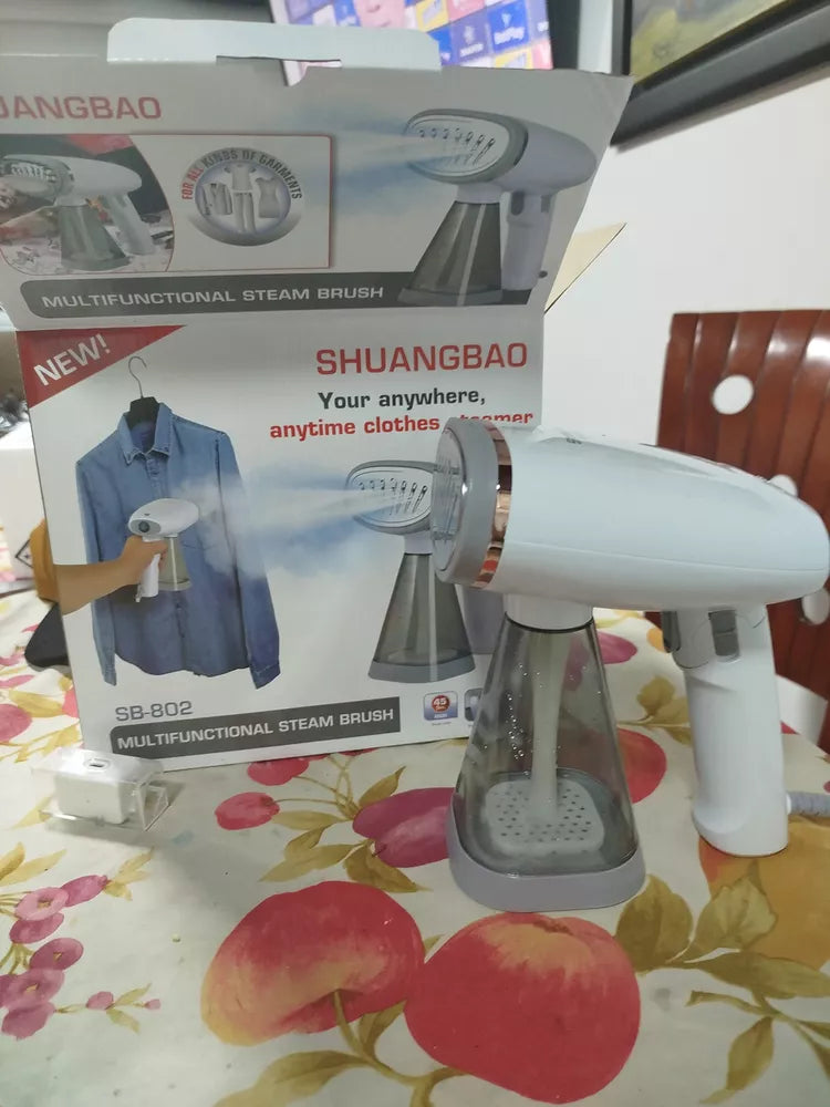 (1)Plancha Pequeña A Vapor Para Ropa Llévala A Tus Viajes Color Gris