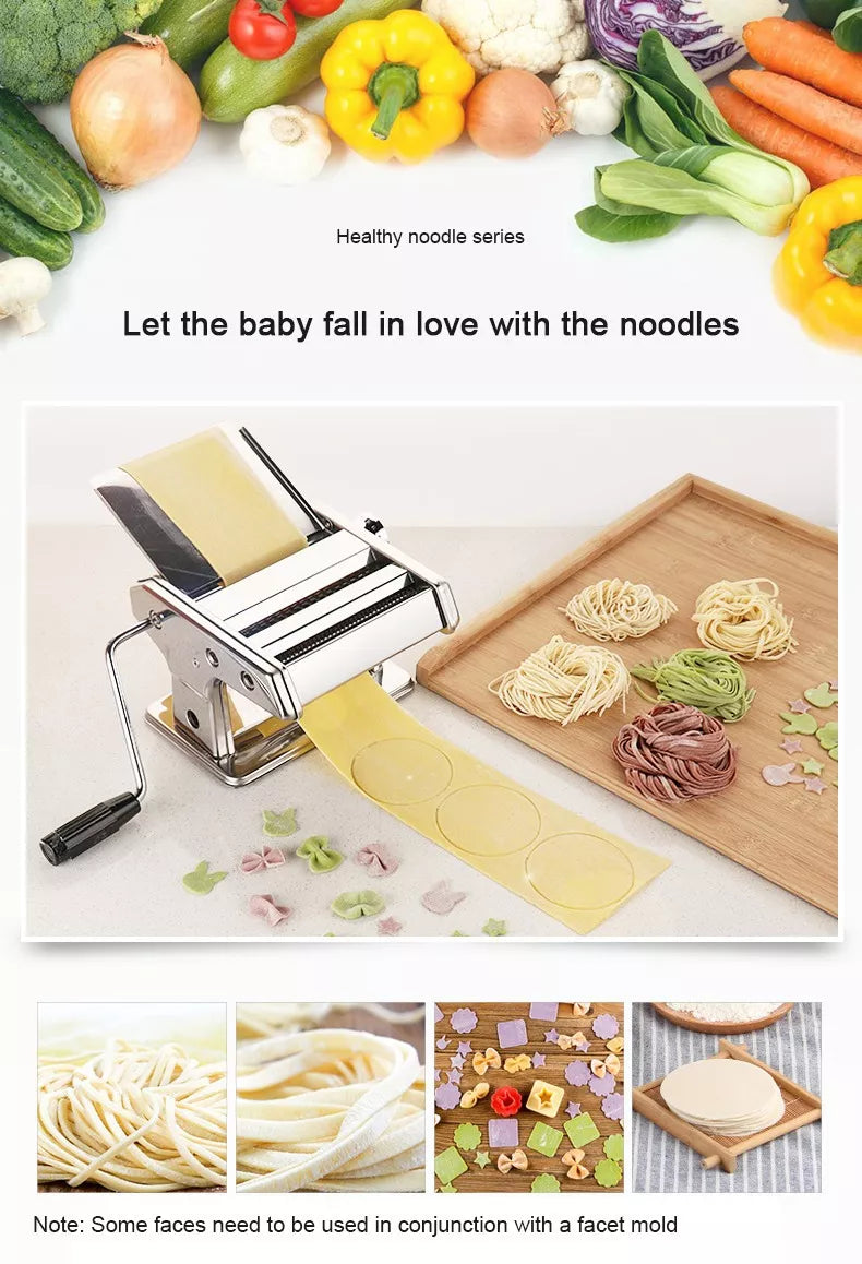 Maquina Hacer Pasta Manual Rollera Spaguetti Ajusta Espesor