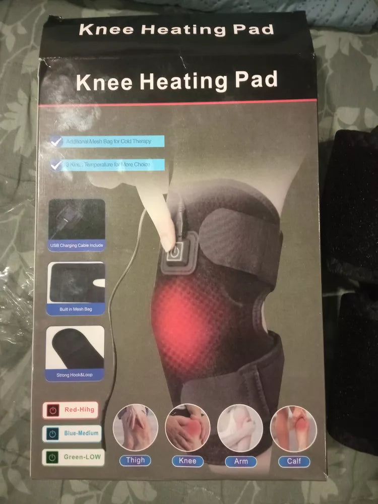 Masajeador eléctrico de piernas para artritis, alivio del dolor, recuperación de lesiones, terapia infrarroja, rodillera calefactora, herramientas de masaje para codo y hombro