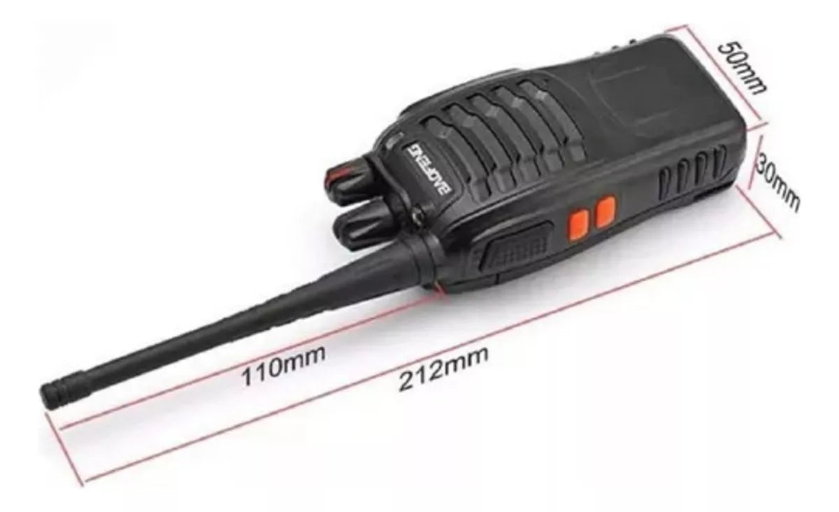 Kit X 4 Handy Baofeng Radio Walkie Talkie Bf888s 16ch Uhf + Auricular Manos Libres Bandas De Frecuencia 16 Color Negro