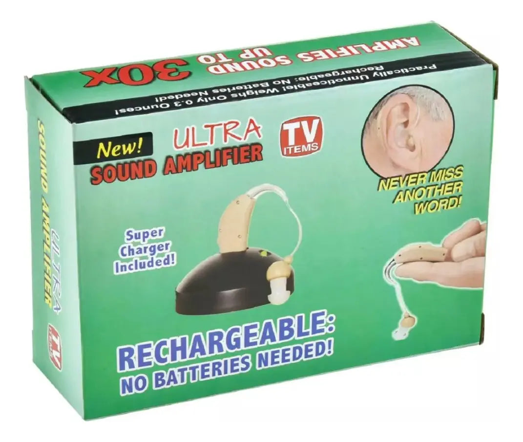 Audífono Auditivo Ultra TV Items Recargable con Amplificador de Sonido