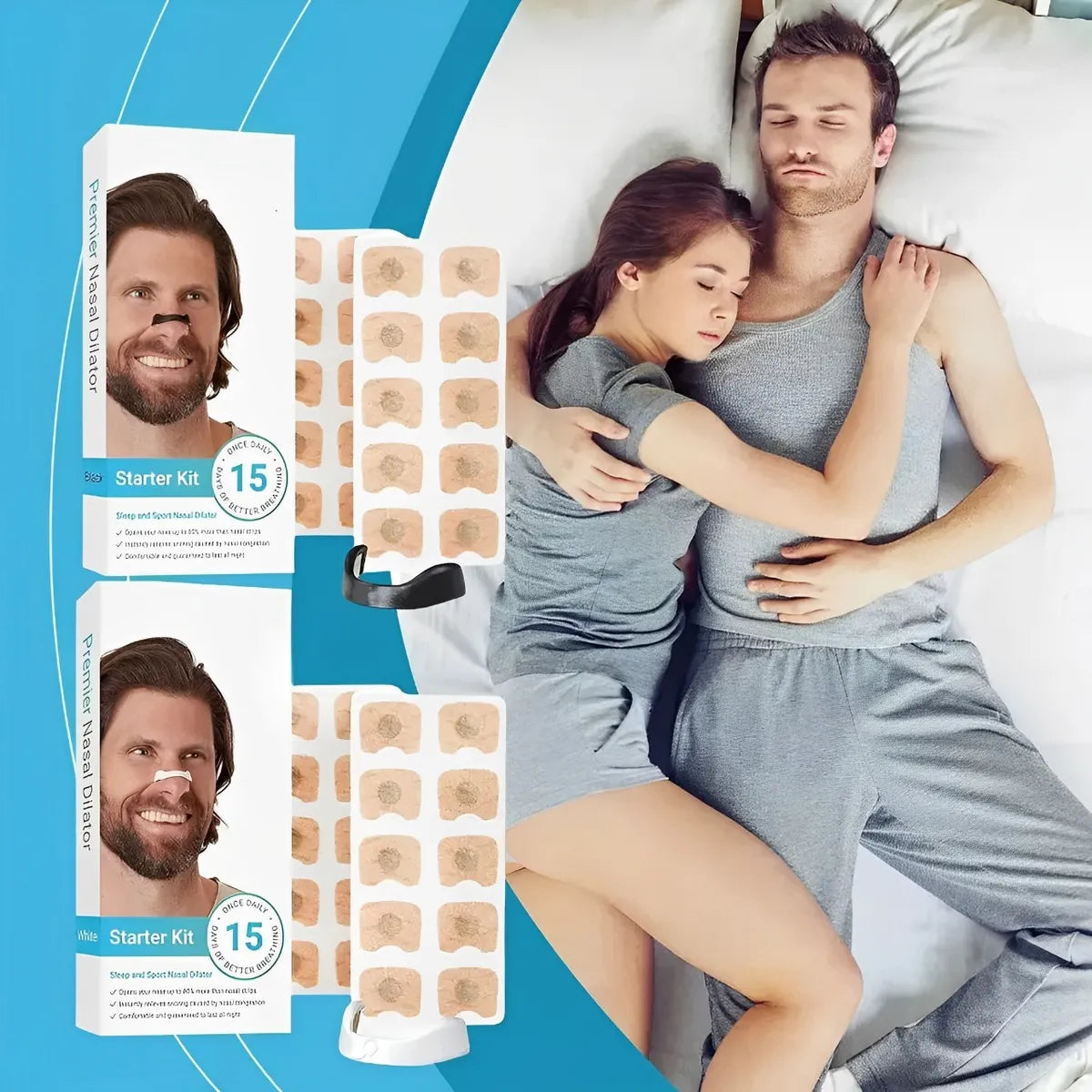 Tiras Nasales Antirronquido y Deporte – Respira Libre Toda la Noche 👃
