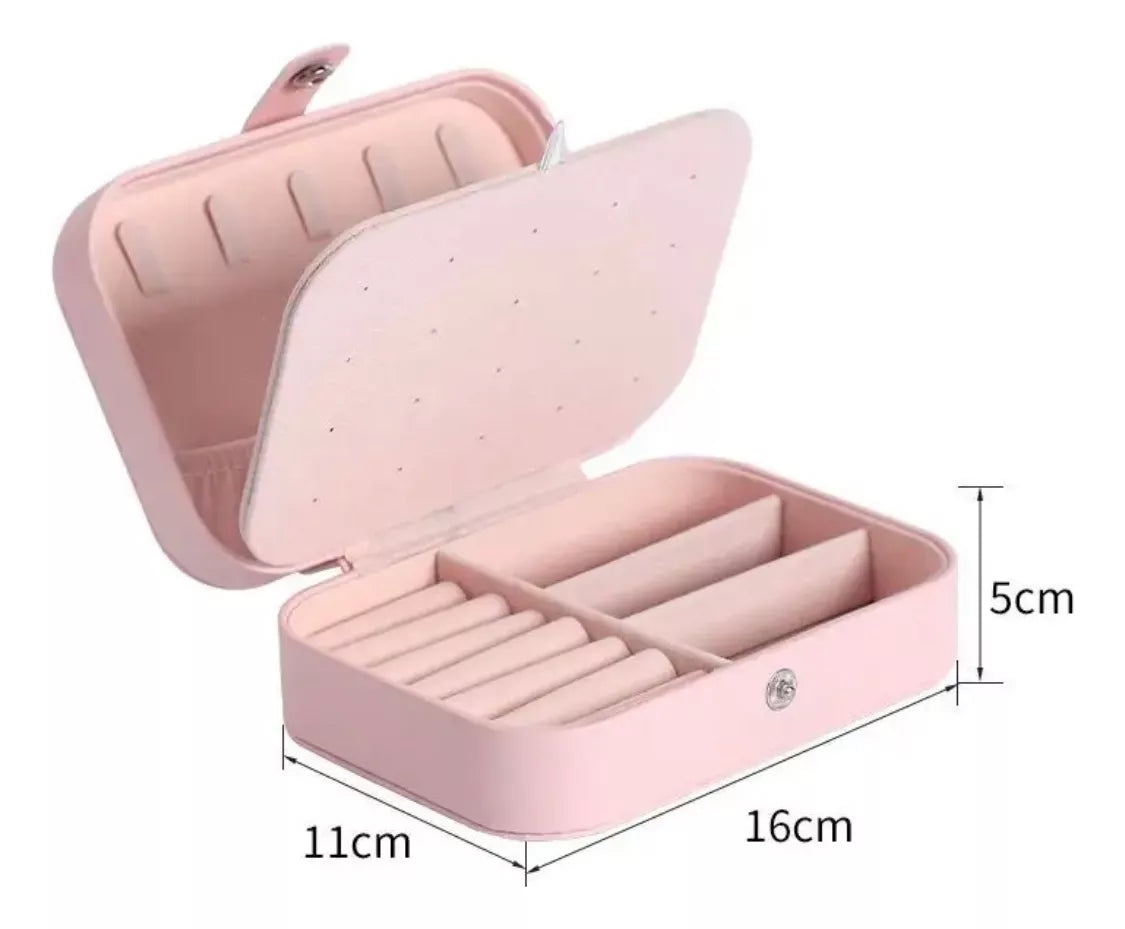 Joyero Organizador Portátil para Joyería 💍 Guarda Anillos, Collares y Aretes con Estilo