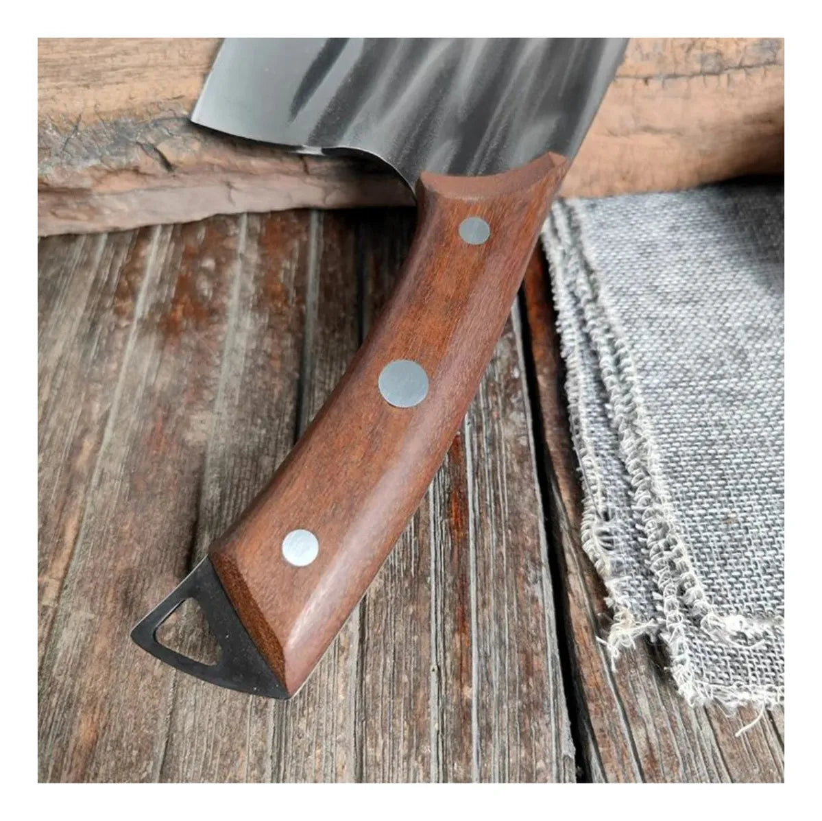 Cuchillo Hacha de Cocina 6 Pulgadas 🔪 Acero Inoxidable para Cortes Fuertes y Precisos
