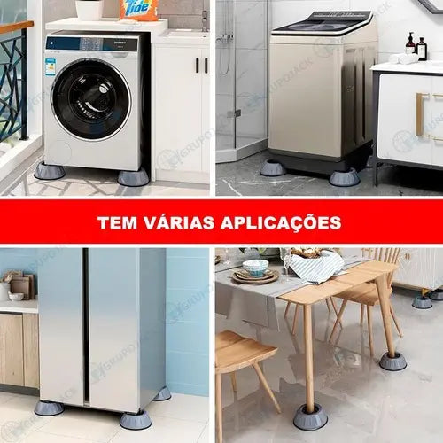 Soportes Antivibración para Lavadora y Muebles 🔇 Reduce Ruido y Movimiento