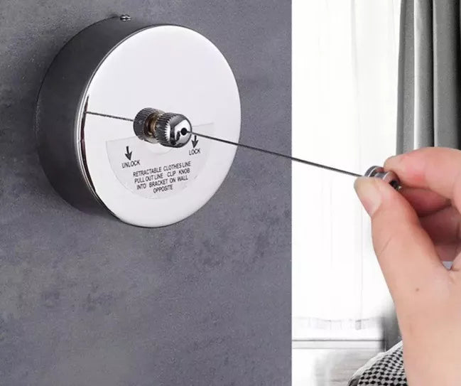 Tendedero Retráctil de Pared 🧺 Ahorra Espacio – 3 Metros