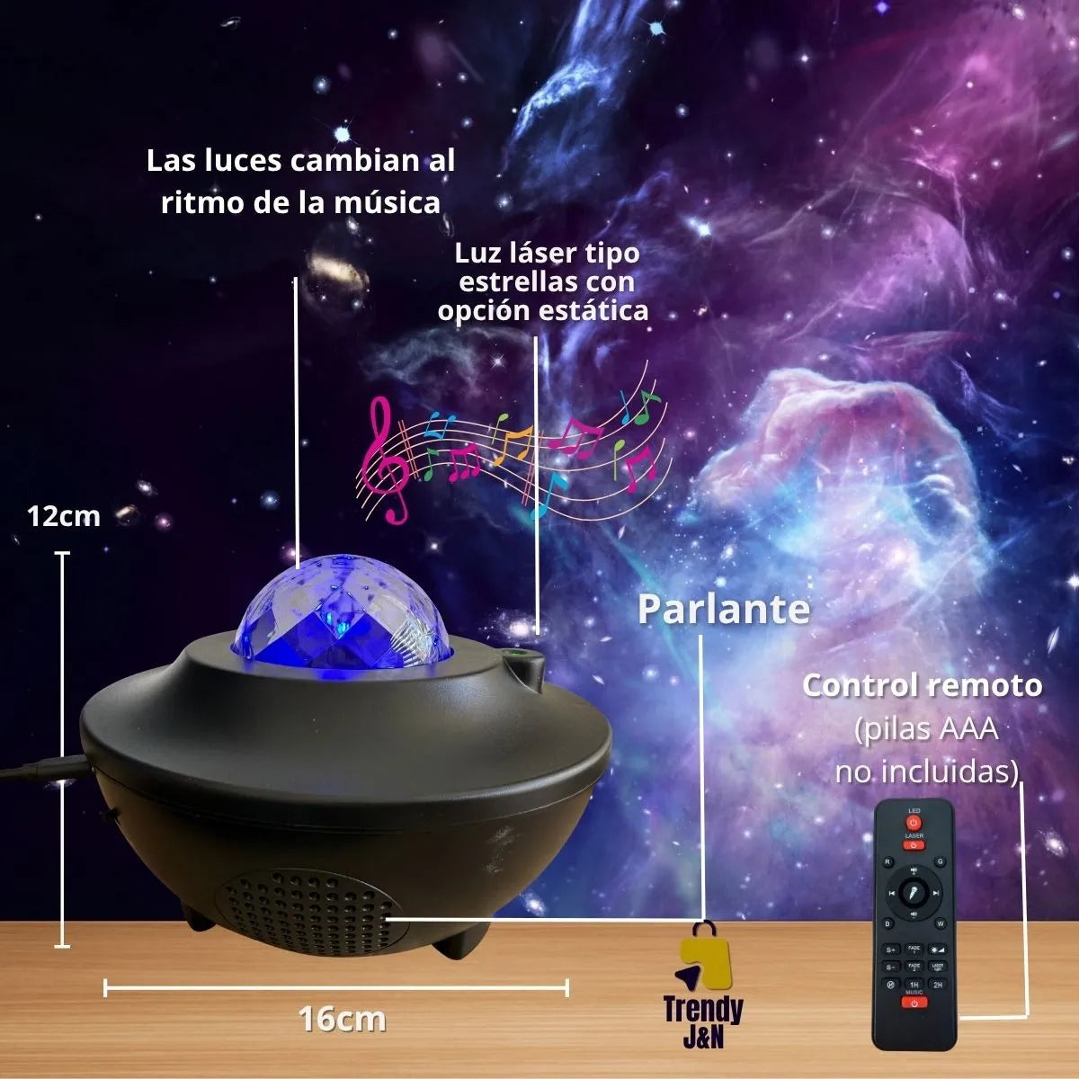 Proyector Galaxia con Parlante Bluetooth – Nebulosa LED Espacial 🌌