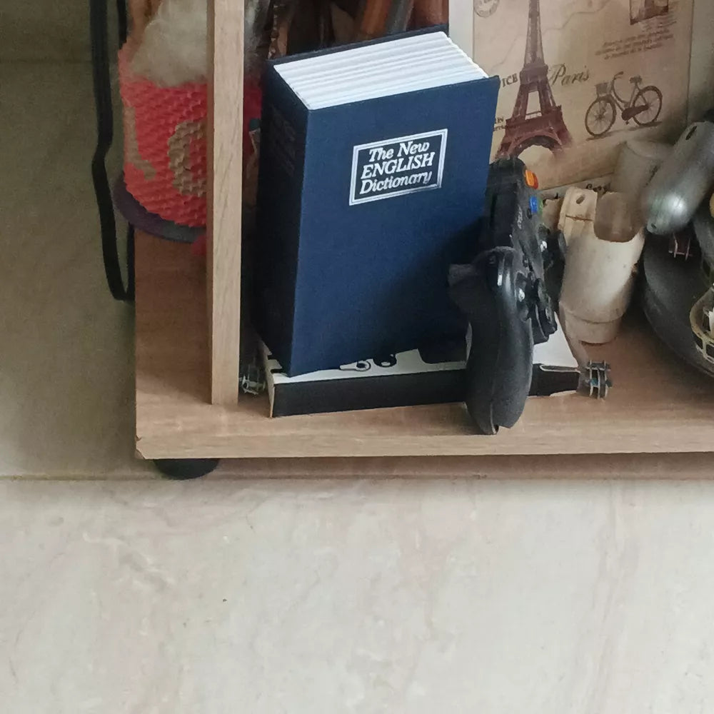 (1)Mini libro seguro diccionario niños alcancía con cerradura caja de almacenamiento de escritorio alcancía de billetes con cerradura