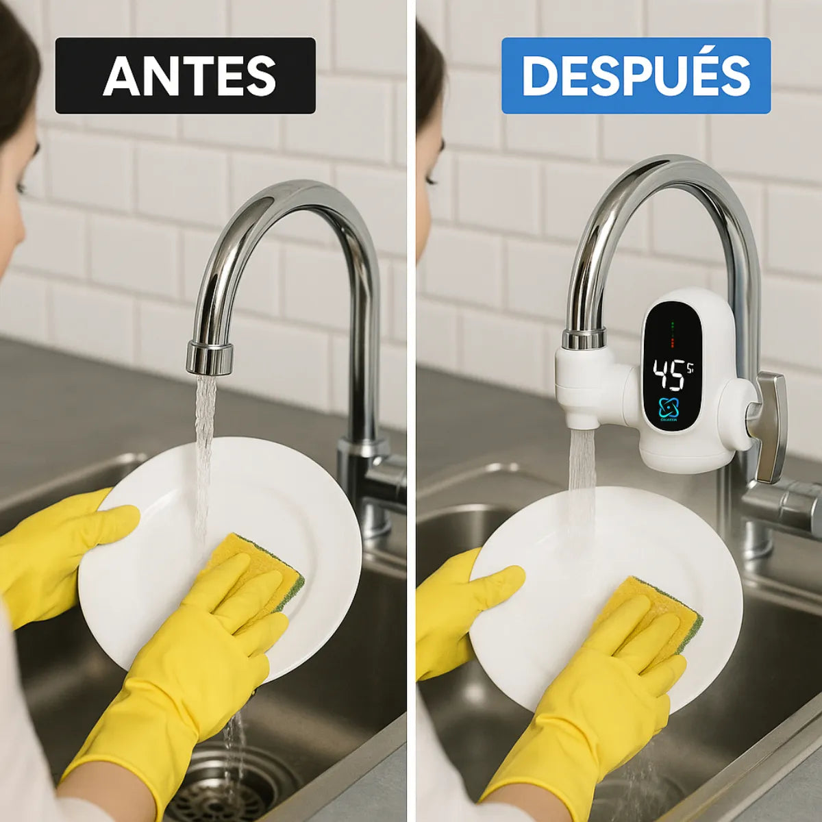 Grifo Eléctrico Calentador de Agua 🚰 Agua Caliente Instantánea