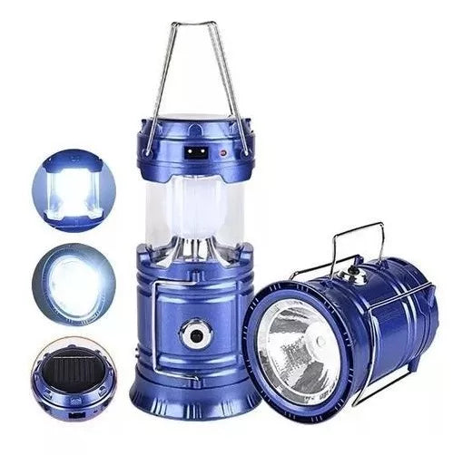 (1)Lampara Campamento Solar Linterna Jy-5700t Usb Recargable