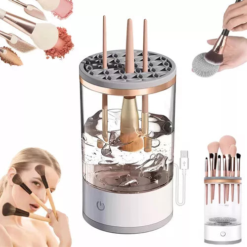 Herramientas automáticas para cepillos de limpieza y brochas de maquillaje - Color blanco