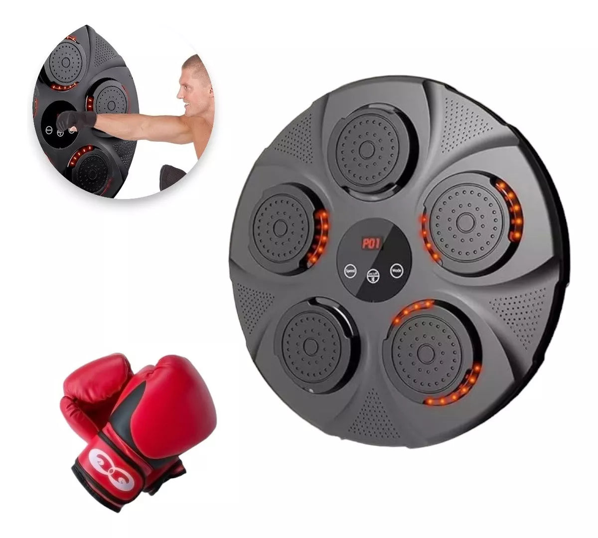 Maquina De Boxeo Musical Kit Boxeo Soporte Entrenamiento