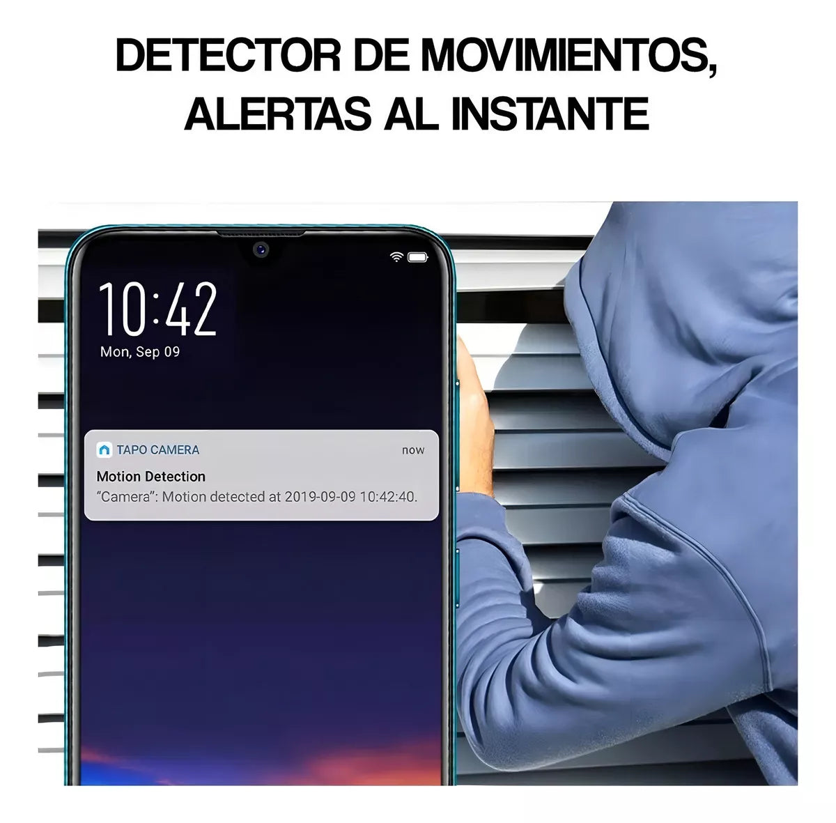 (1)Cámara de seguridad Tapo link C200 Ip Wifi Robótica, Full Hd / Audio, Tapo C200 Color Blanco