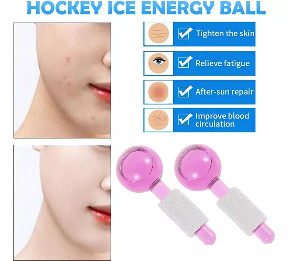 Bolas De Hielo Esferas Frías De Vidrio Para Masaje Facia