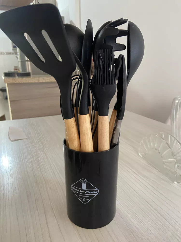 Genérica Silicone set 12 utensilios resistente