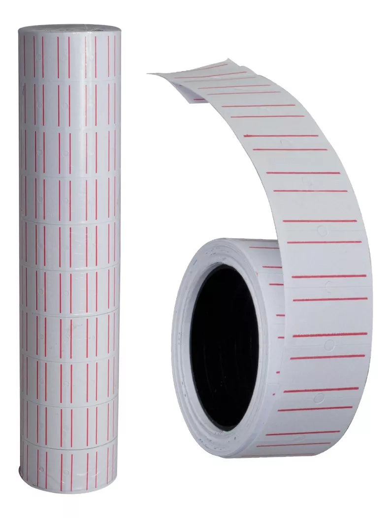 (1)10 rollos de etiquetas para etiquetadora de precios Mx5500
