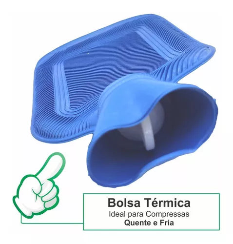 Bolsa térmica de goma con compresa de agua fría y caliente de 550 ml