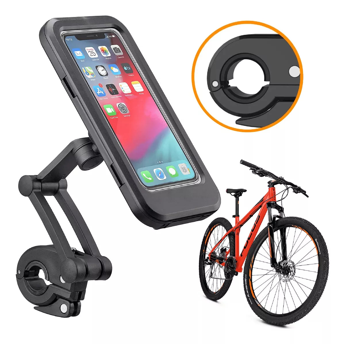 Soporte Estuche Para Celular Gps Moto Impermeable Holder