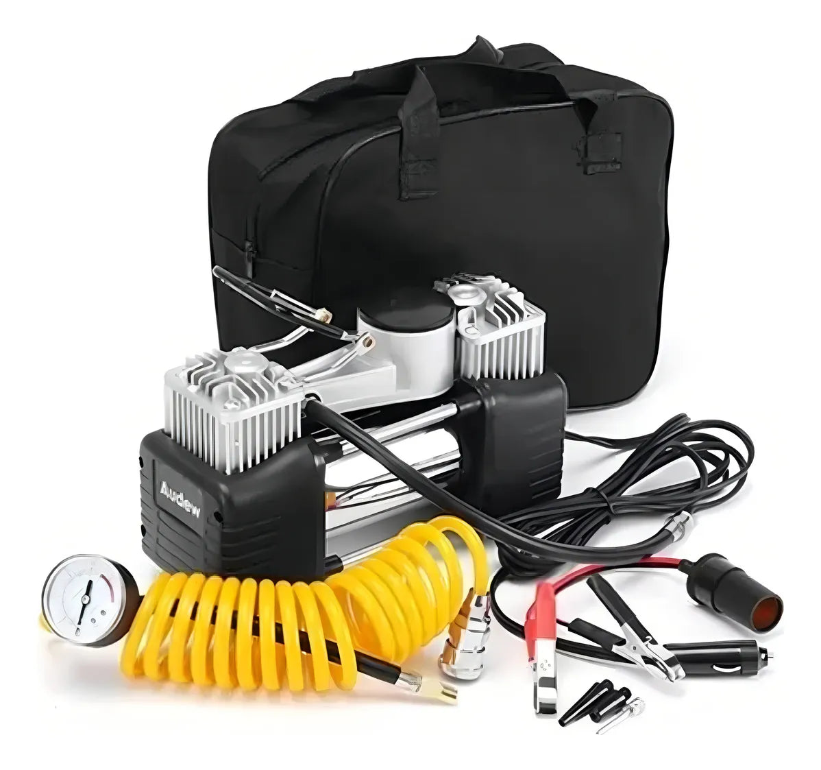 Compresor de Aire Portátil Doble Cilindro 🚗💨 Ideal para 4x4 y Emergencias