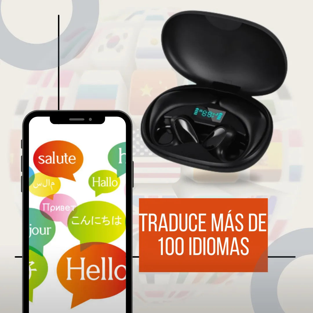 Audífonos Traductor de Idiomas Inalámbricos – Traducción en Tiempo Real 🌍