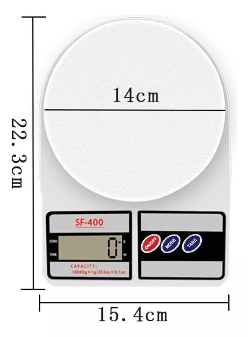 Balanza Gramera Tara Bascula Pesa Digital 10kg Con Pilas