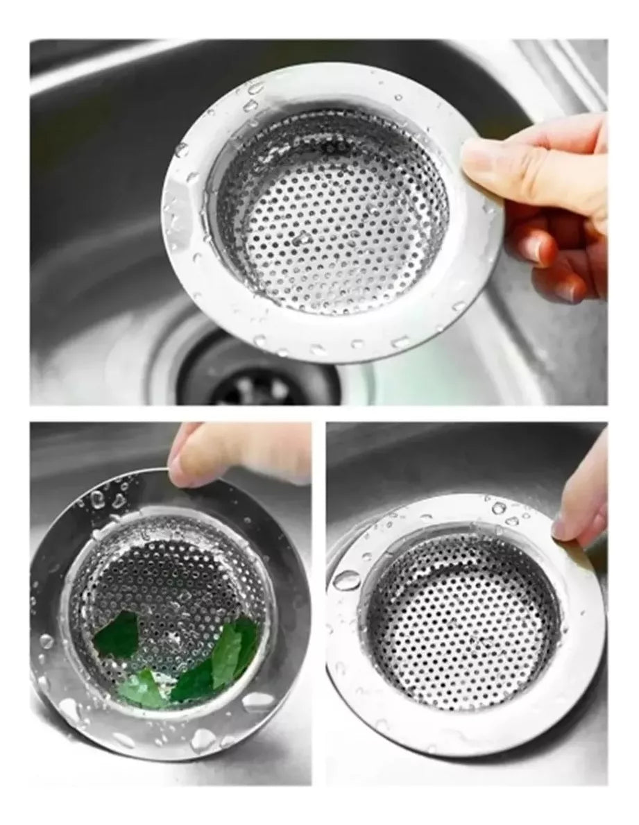 Colador De Fregadero Filtro Para Lavaplatos Rejilla Color Gris