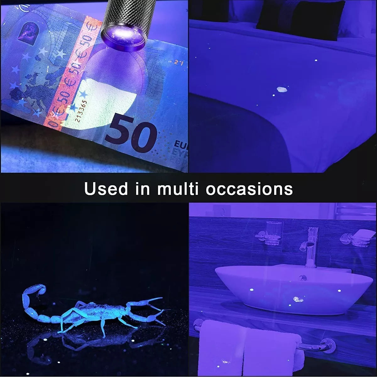 Linterna Uv Led Uv Ultravioleta Luz Negra Experimentos !! Linterna Negro