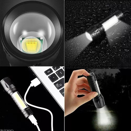Linterna Tactica Recargable De Larga Distancia Led Color de la linterna Verde Color de la luz Blanco