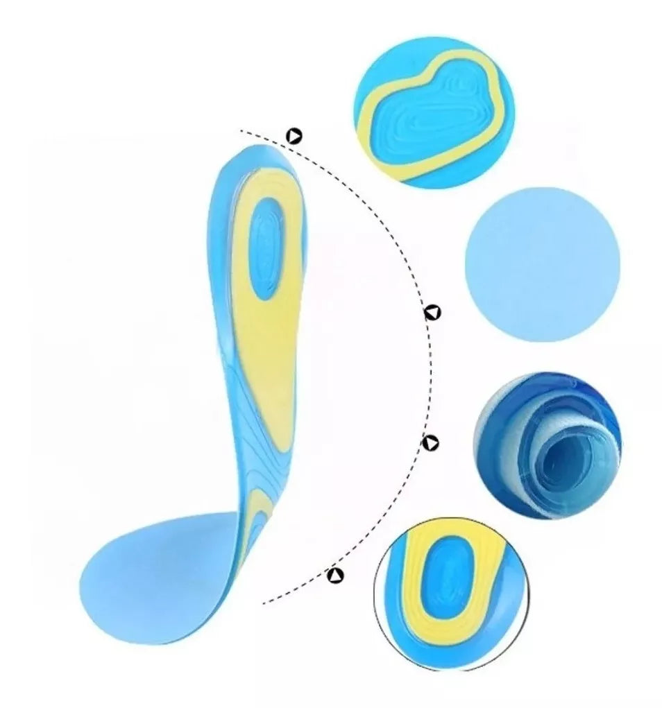 Plantillas Ortopédicas de Gel 👣 Alivio del Dolor y Máximo Confort al Caminar