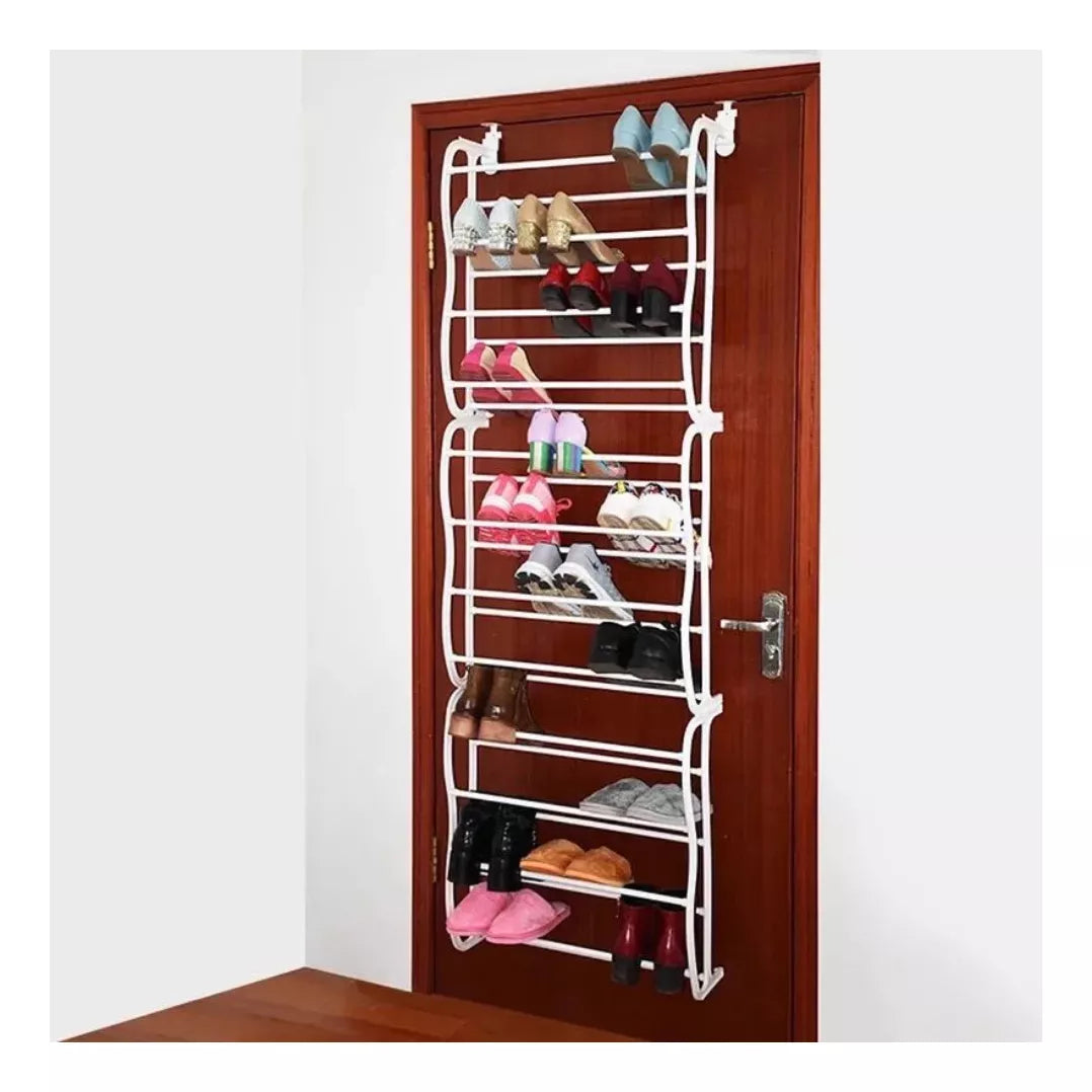 Organizador De Zapatos Zapatero Colgante Para Puerta 36 Par Color Blanco