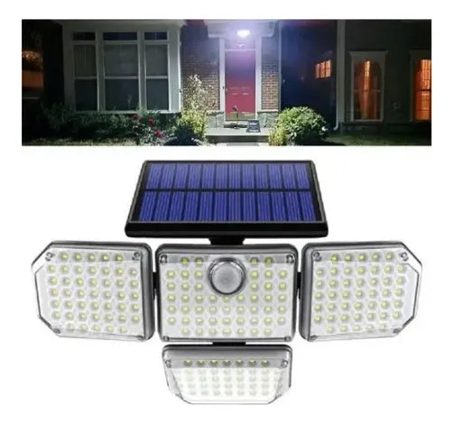Lámpara LED Solar con Sensor de Movimiento – Seguridad Exterior 🔒