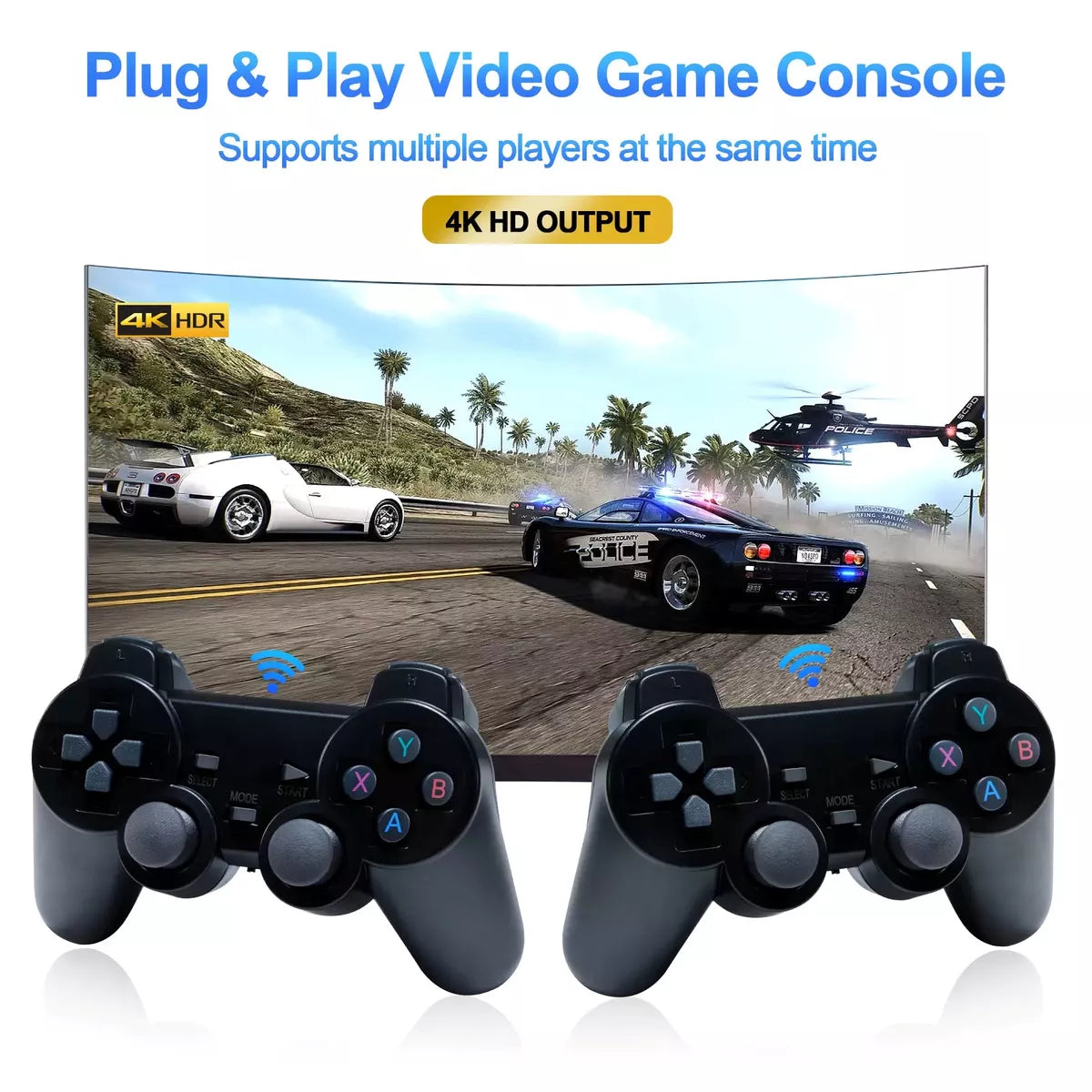Videojuego Gamer Stick 4k para televisión con 02 controles