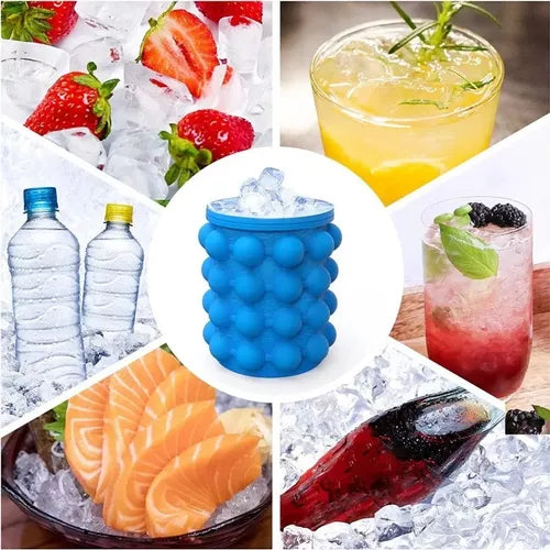 (1)Hielera Ice Cube Maker Genie Cubeta Hielo De Silicona