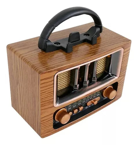 Radio Am /fm Bluetooth Recargable Estilo Vintage