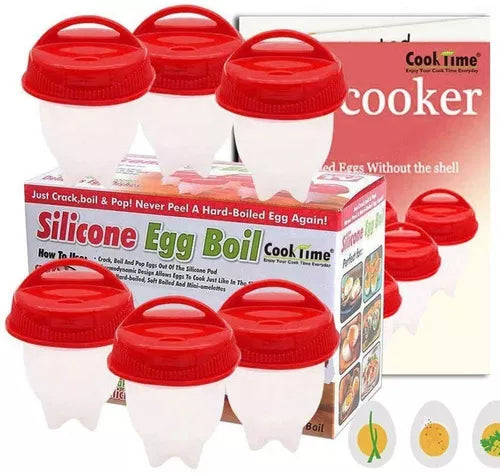 Moldes para Hervir Huevos sin Cáscara 🥚 Set x6 en Silicona Fácil y Rápido