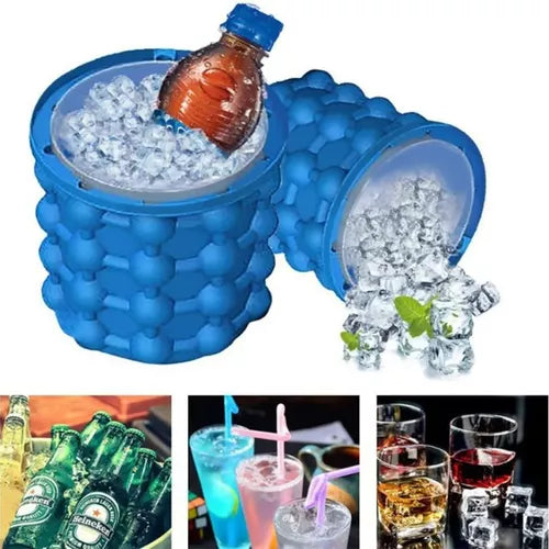 (1)Hielera Ice Cube Maker Genie Cubeta Hielo De Silicona
